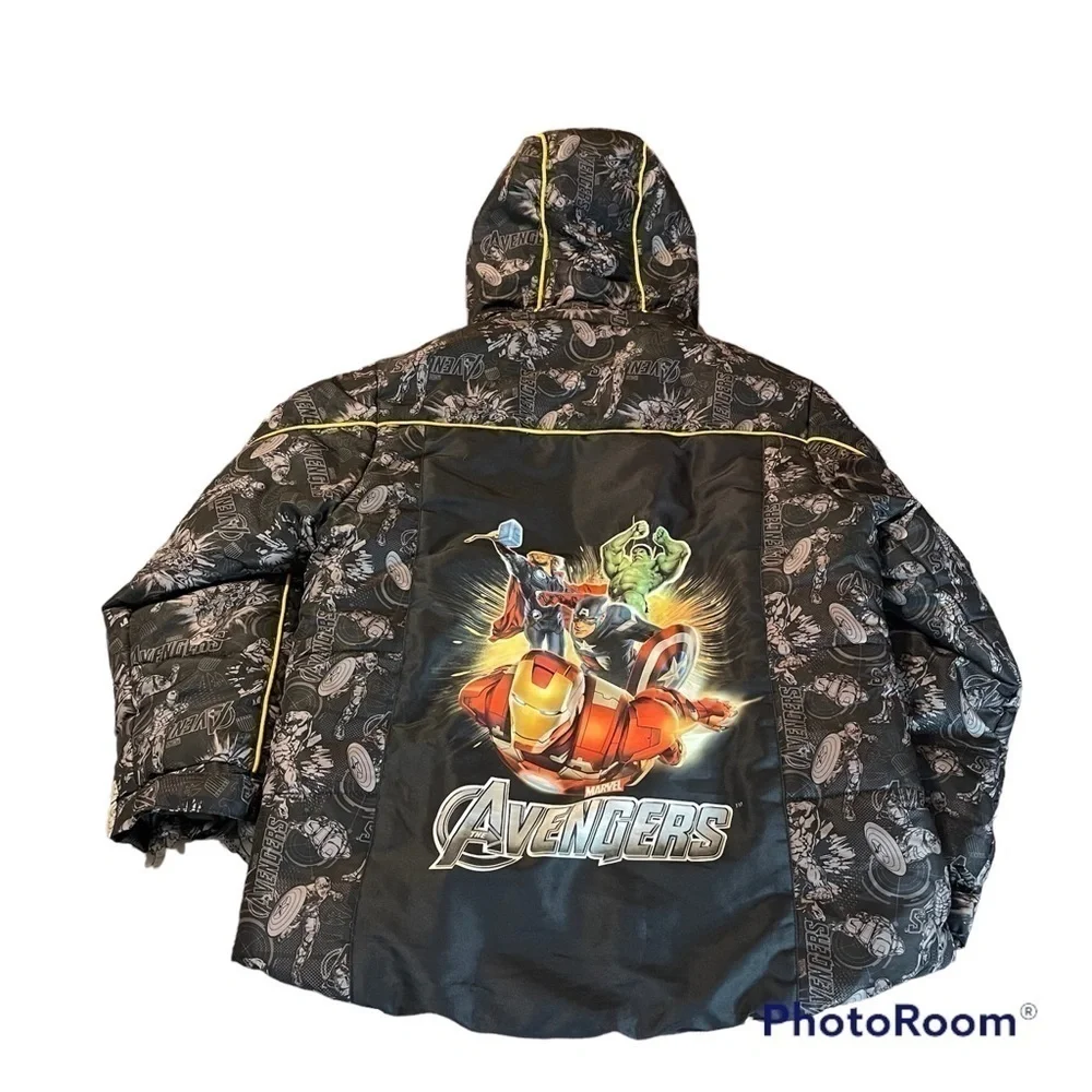 Marvel Avengers Children Jacket Black and Gray Size L 10-12